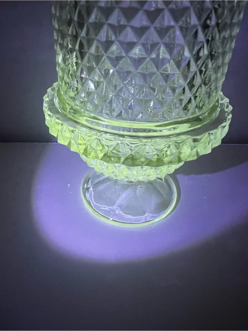 VTG- Viking Diamond Point Glimmer Fairy lamp-Clear UV Reactive-RARE- SEE PHOTOS